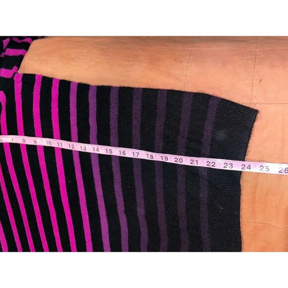 C by Bloomingdale's Cashmere Striped 3/4 Sleeve Pullover Women's Sweater  Medum - Picture 7 of 9